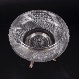 Russian Faberge silver and cut-glass vase — image 2
