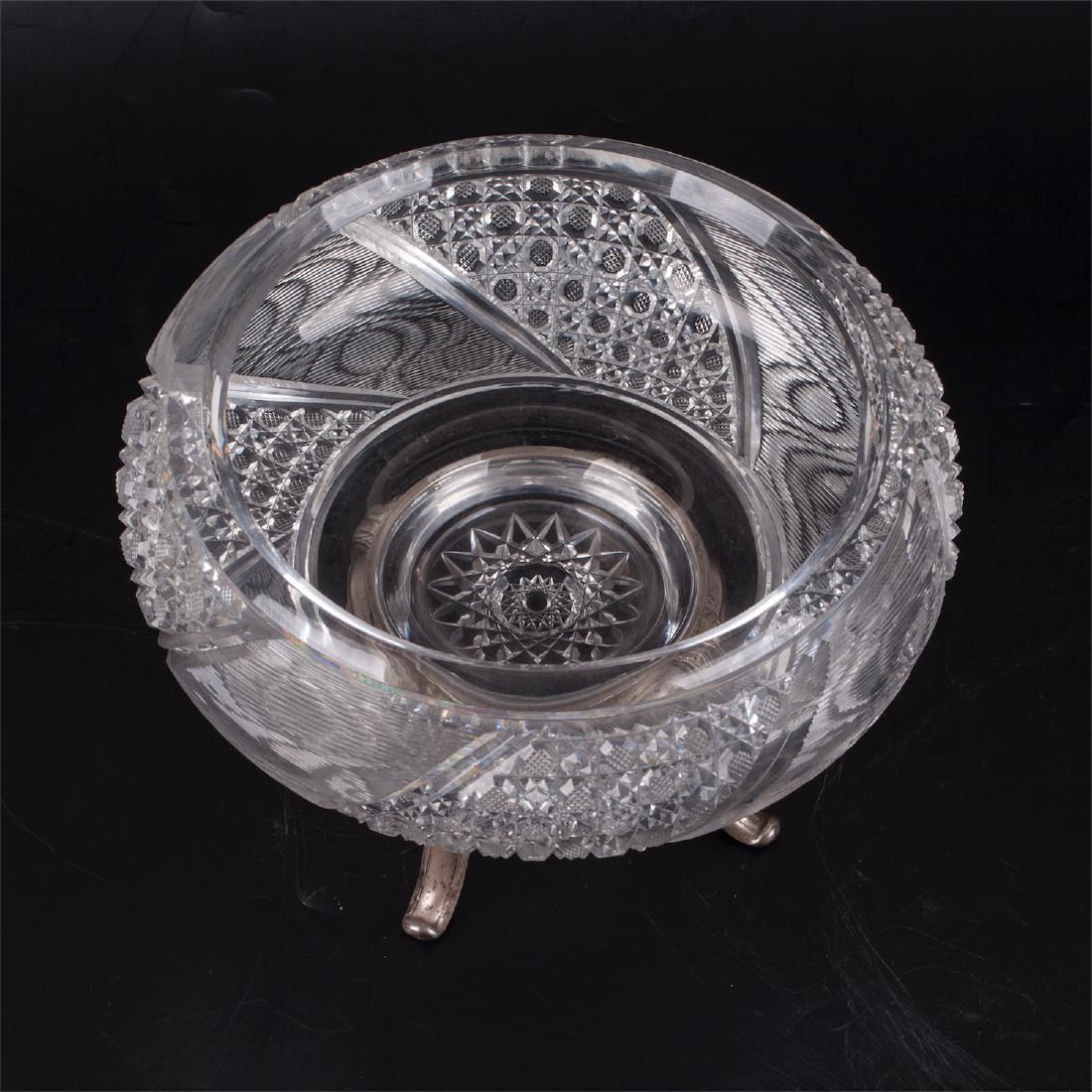 Russian Faberge silver and cut-glass vase — image 2