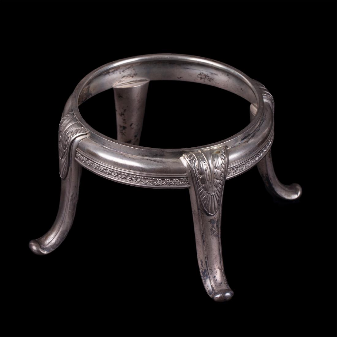 Russian Faberge silver and cut-glass vase — image 3