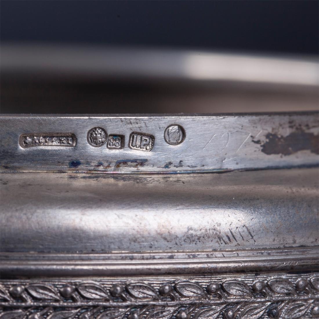 Russian Faberge silver and cut-glass vase — image 5