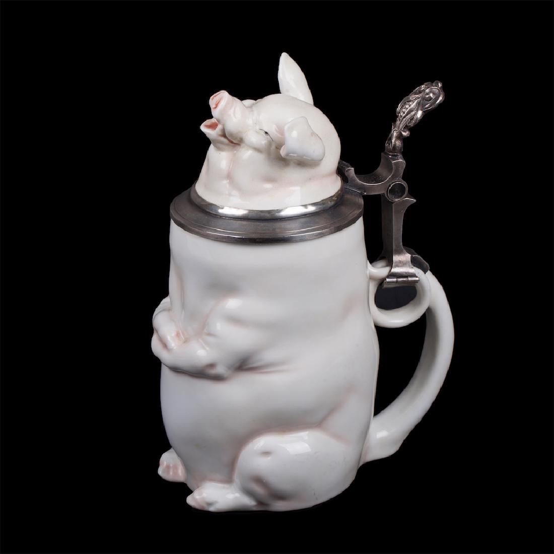 Russian silver and faience toby-mug — image 2