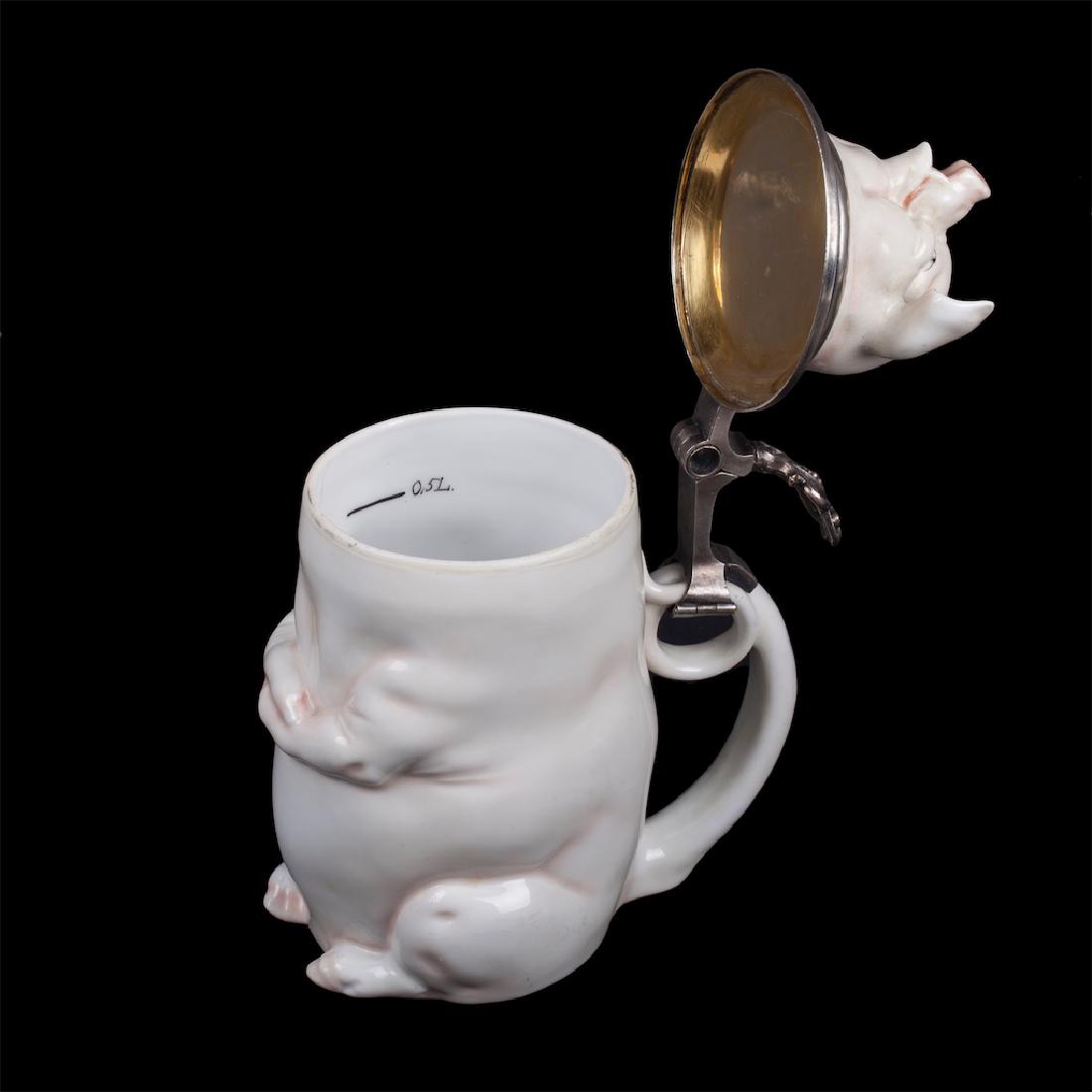 Russian silver and faience toby-mug — image 4