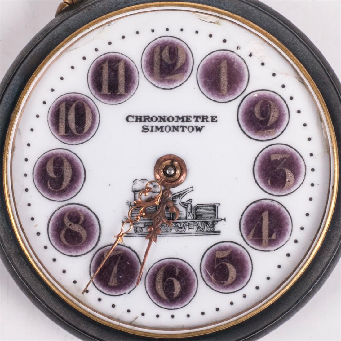 Swiss "Chronometer Simontow" Roskopf system pocket — image 2