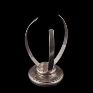 Unusual Russian silver egg holder — image 1