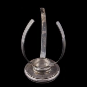 Unusual Russian silver egg holder — image 2