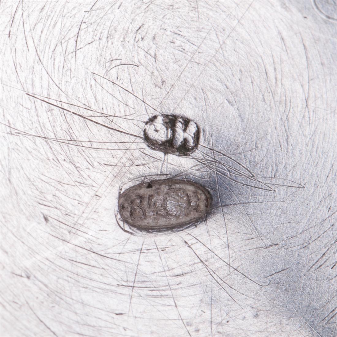 Unusual Russian silver egg holder — image 4