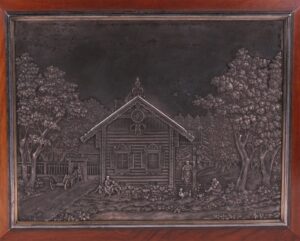 Massive table paper box with silver plaque. I.Sazikov — image 5
