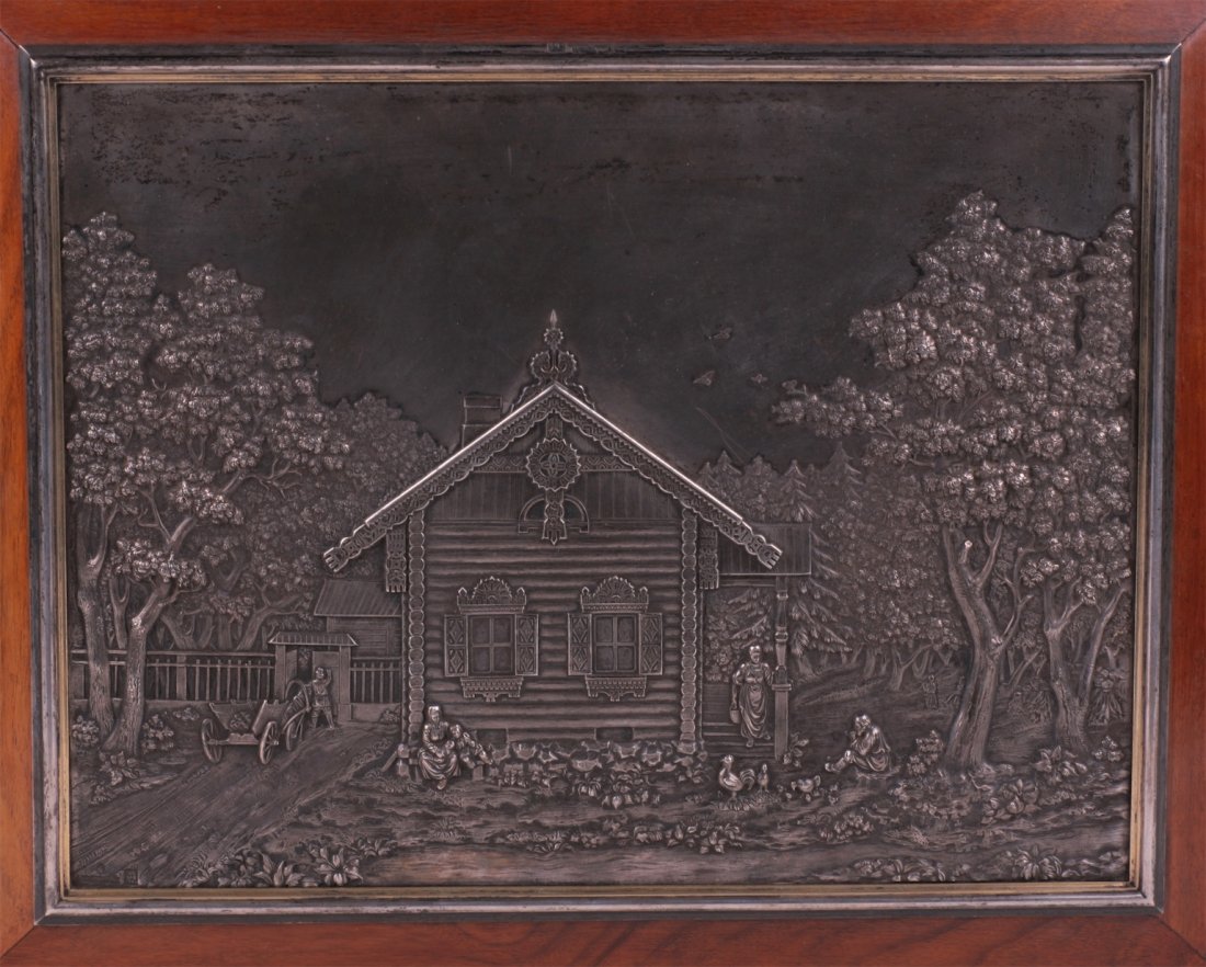 Massive table paper box with silver plaque. I.Sazikov — image 5