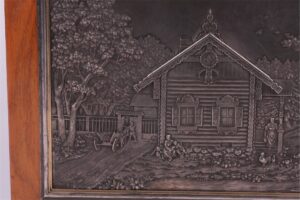 Massive table paper box with silver plaque. I.Sazikov — image 6