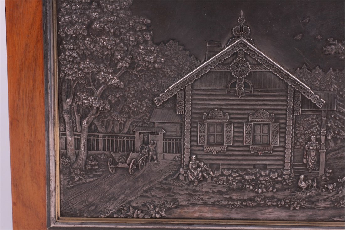 Massive table paper box with silver plaque. I.Sazikov — image 6