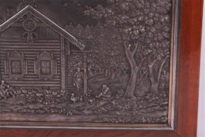 Massive table paper box with silver plaque. I.Sazikov — image 7
