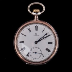 Omega silver pocket watch — image 1