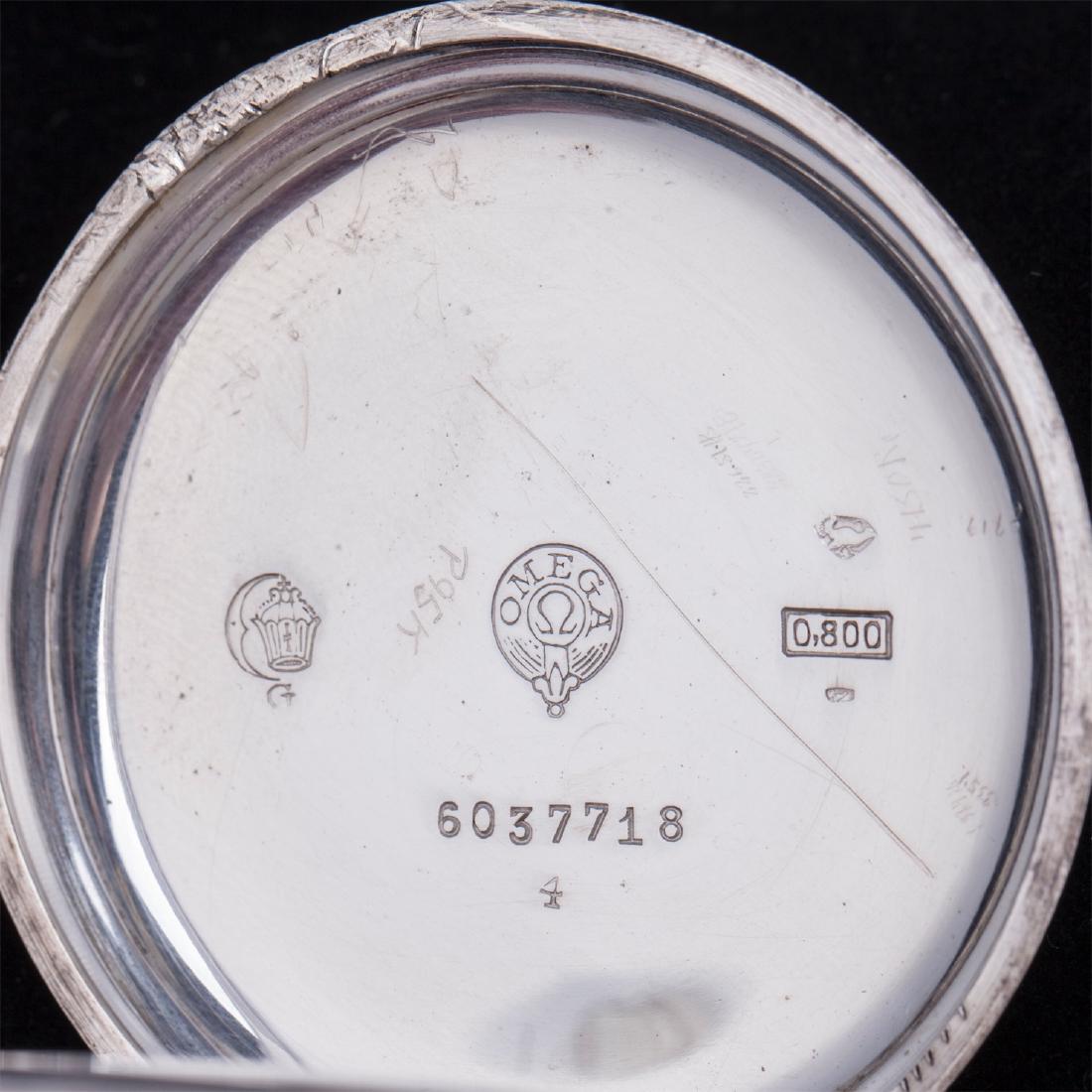 Omega silver pocket watch — image 4