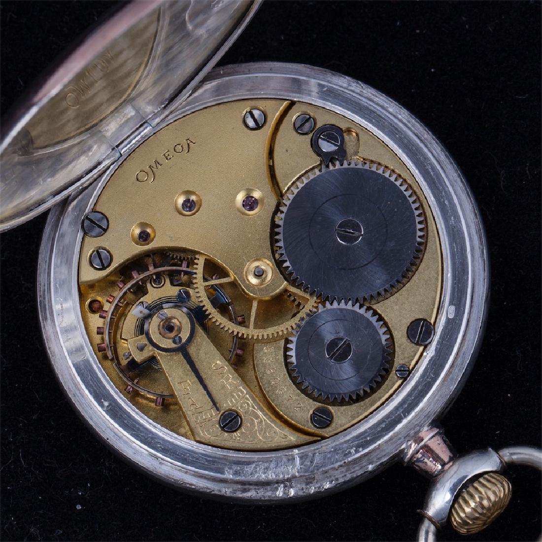 Omega silver pocket watch — image 5