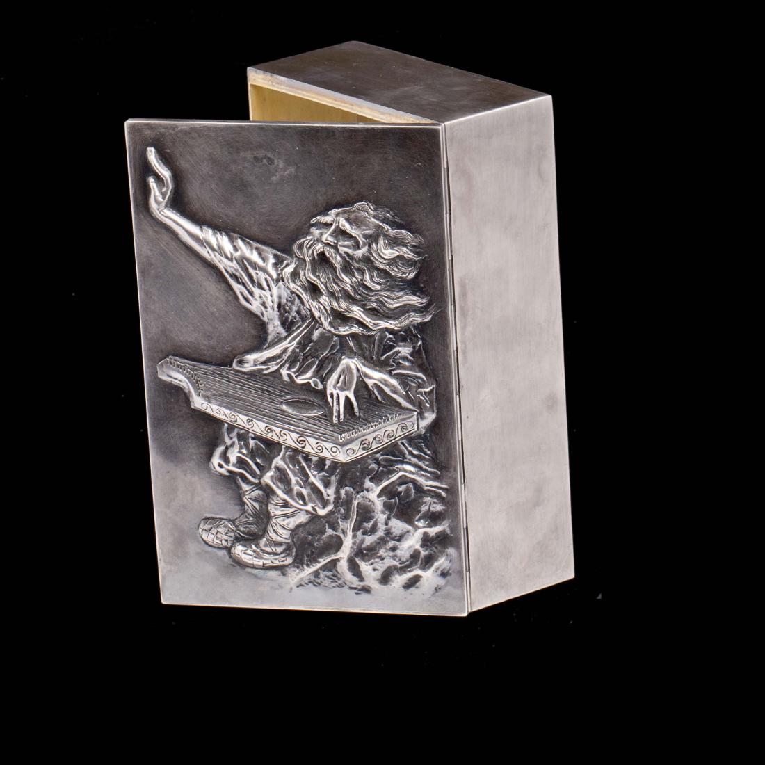 Russian Art Nouveau silver humidor — image 1