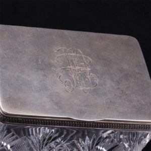Russian cut-glass and silver tea caddy — image 2