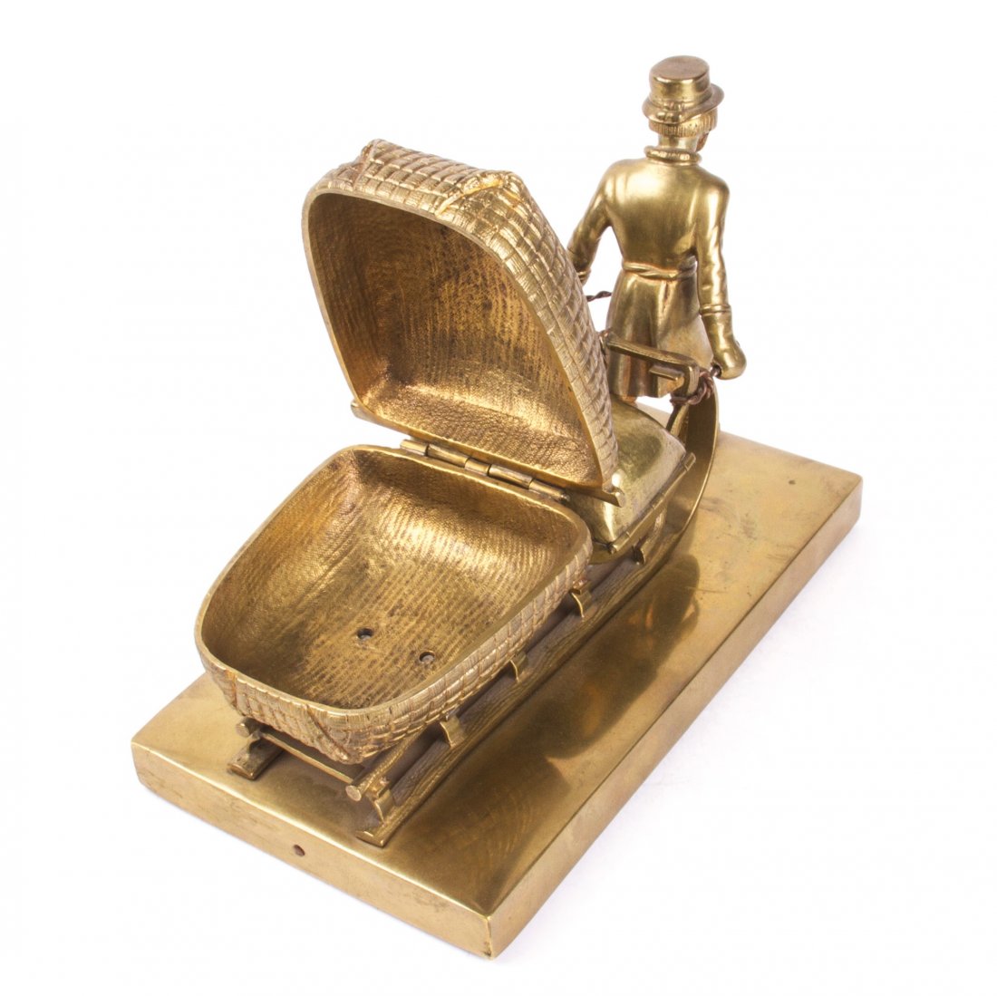 Russian gilt-bronze table statuary "Peasant on the — image 4