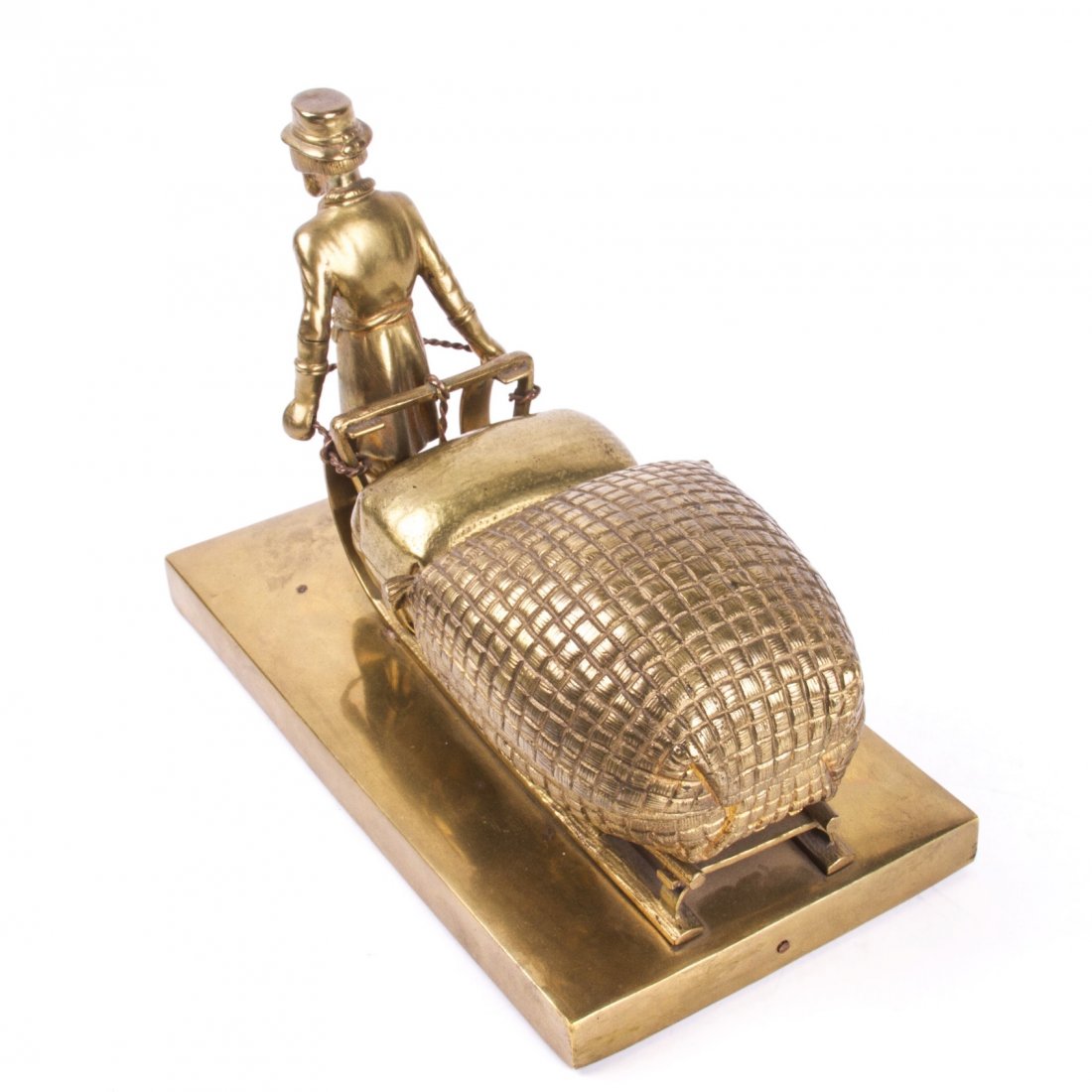 Russian gilt-bronze table statuary "Peasant on the — image 5