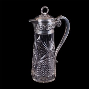 Russian Lorie silver-gilt and cut glass carafe — image 1
