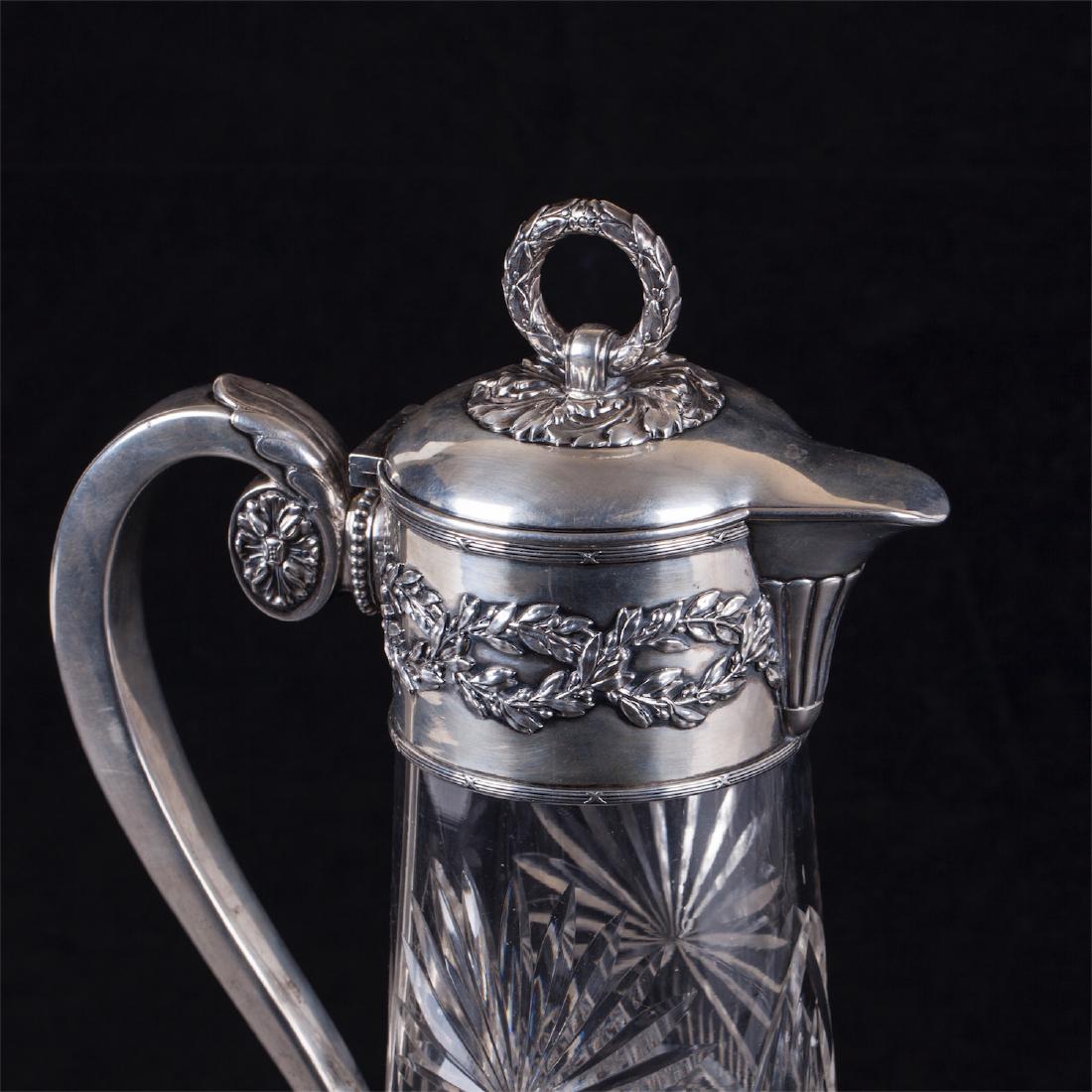 Russian Lorie silver-gilt and cut glass carafe — image 2