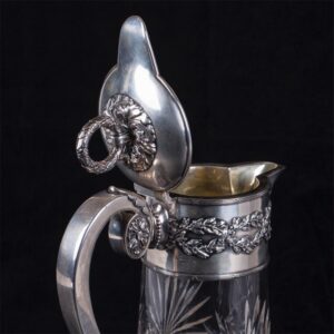 Russian Lorie silver-gilt and cut glass carafe — image 3