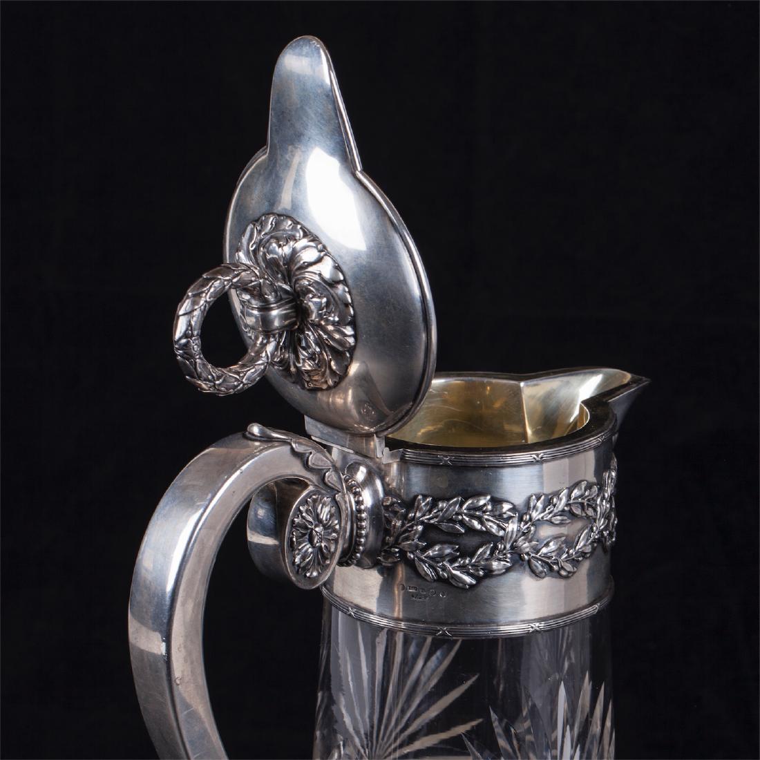Russian Lorie silver-gilt and cut glass carafe — image 3