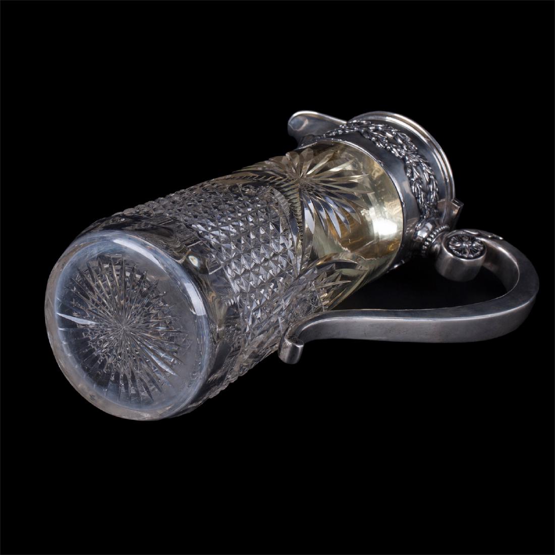 Russian Lorie silver-gilt and cut glass carafe — image 6
