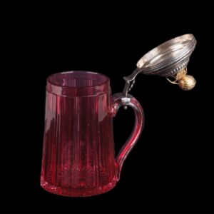 Russian silver-gilt and glass cup — image 2