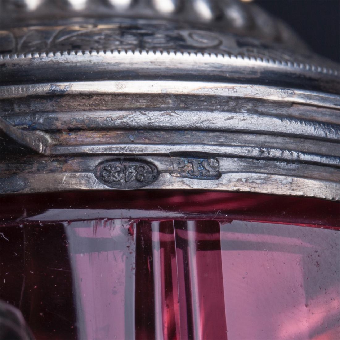 Russian silver-gilt and glass cup — image 5