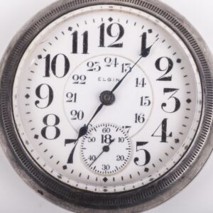 Silver pocket watch "Elgin" — image 2