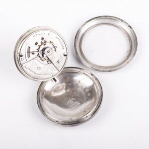 Silver pocket watch "Elgin" — image 4