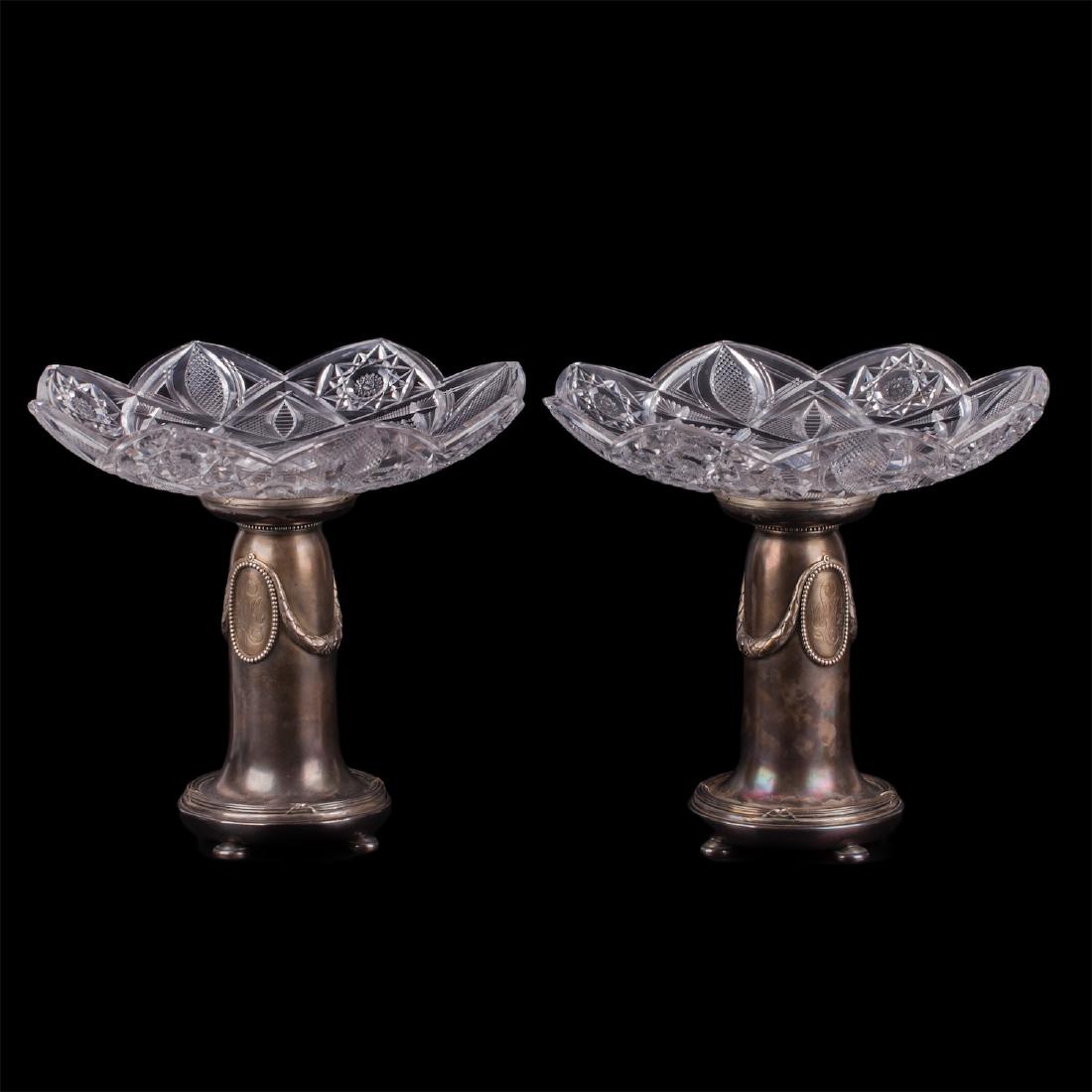 Pair of Russian Faberge neoclassical vases — image 1