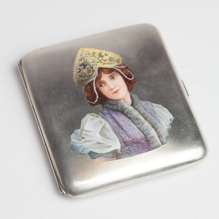 Russian cigarette-case “Boyarynia” Moscow, 1908-1917. — image 1