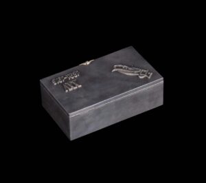 Russian Neoclassical silver humidor, Marshak — image 3