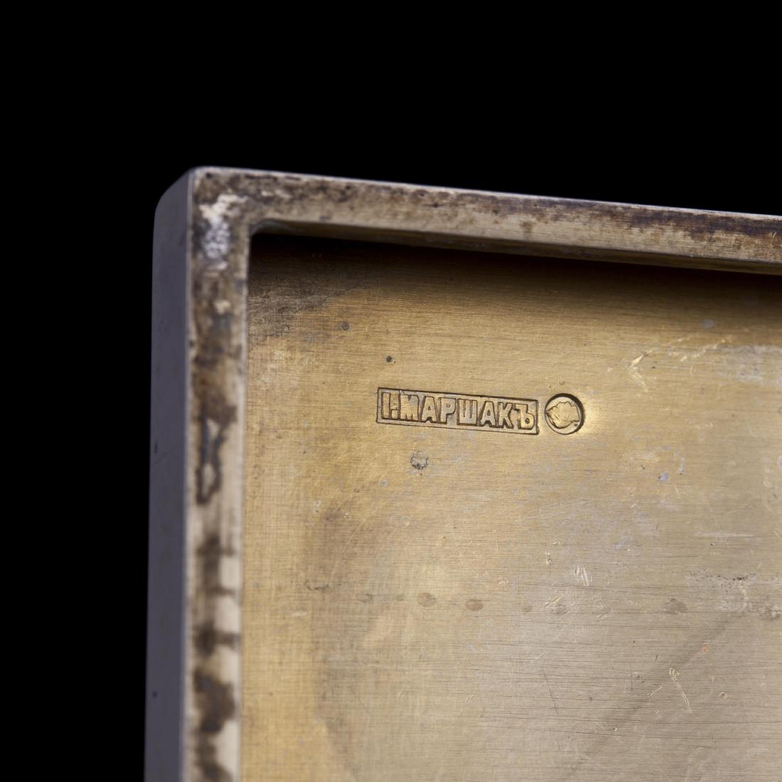 Russian Neoclassical silver humidor, Marshak — image 6