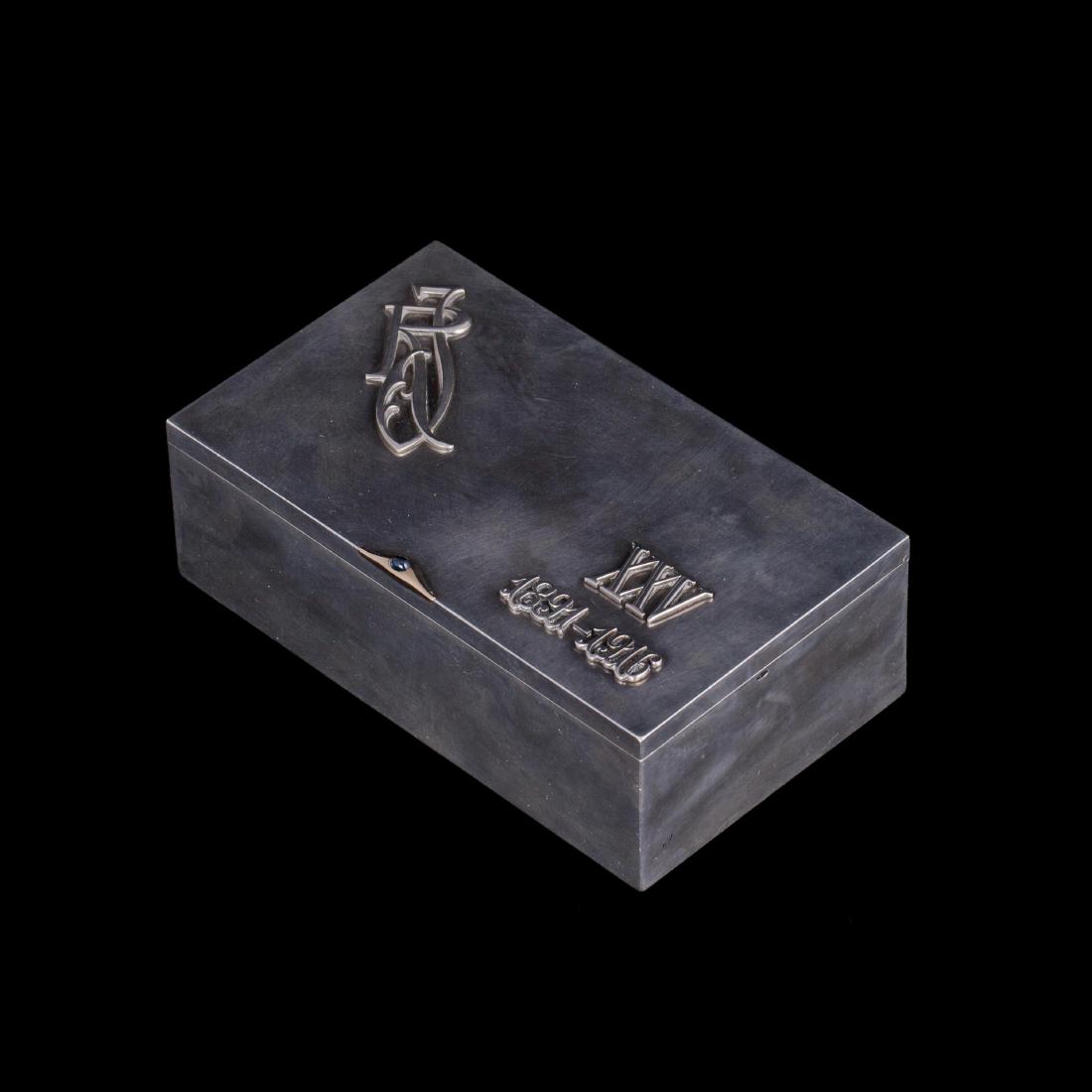Russian Neoclassical silver humidor, Marshak — image 9