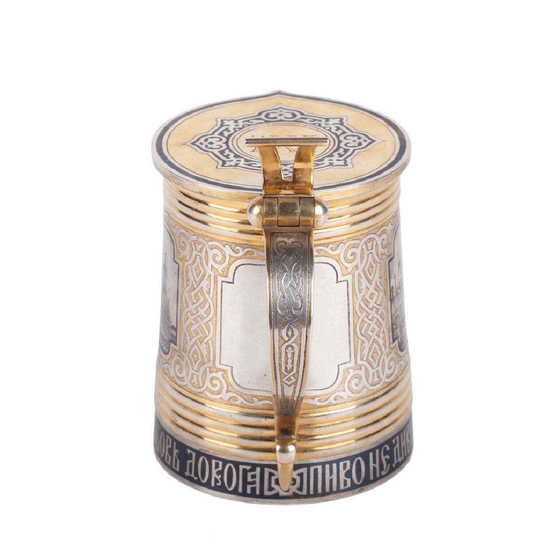 Russian presentation silver-gilt tankard — image 4