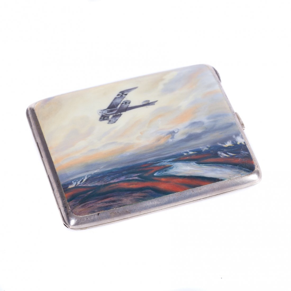 Silver cigarette case. 900 proof. — image 1