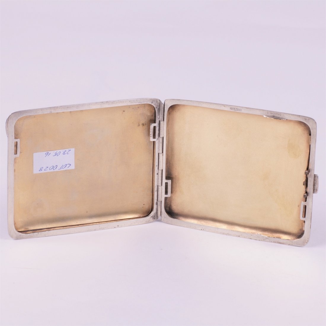 Silver cigarette case. 900 proof. — image 4