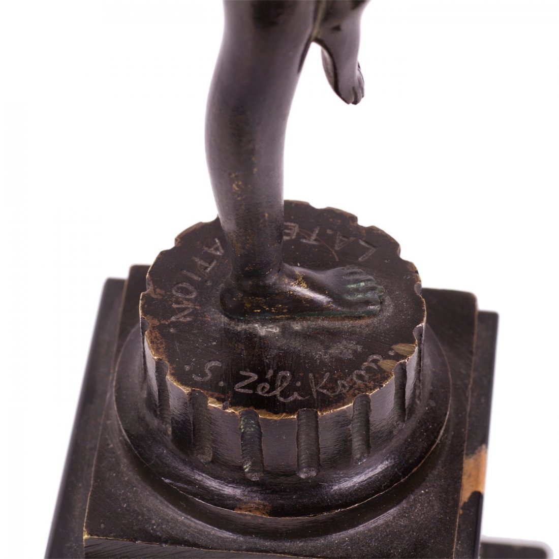 Bronze and marble figure "Dancer" by Zelikson — image 5
