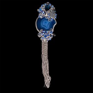 Christian Lacroix haute couture brooch with blue agate — image 1