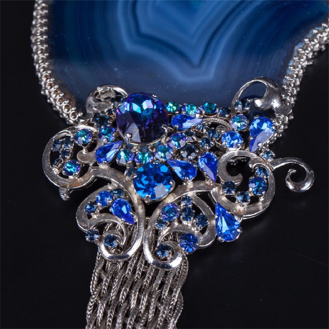Christian Lacroix haute couture brooch with blue agate — image 2