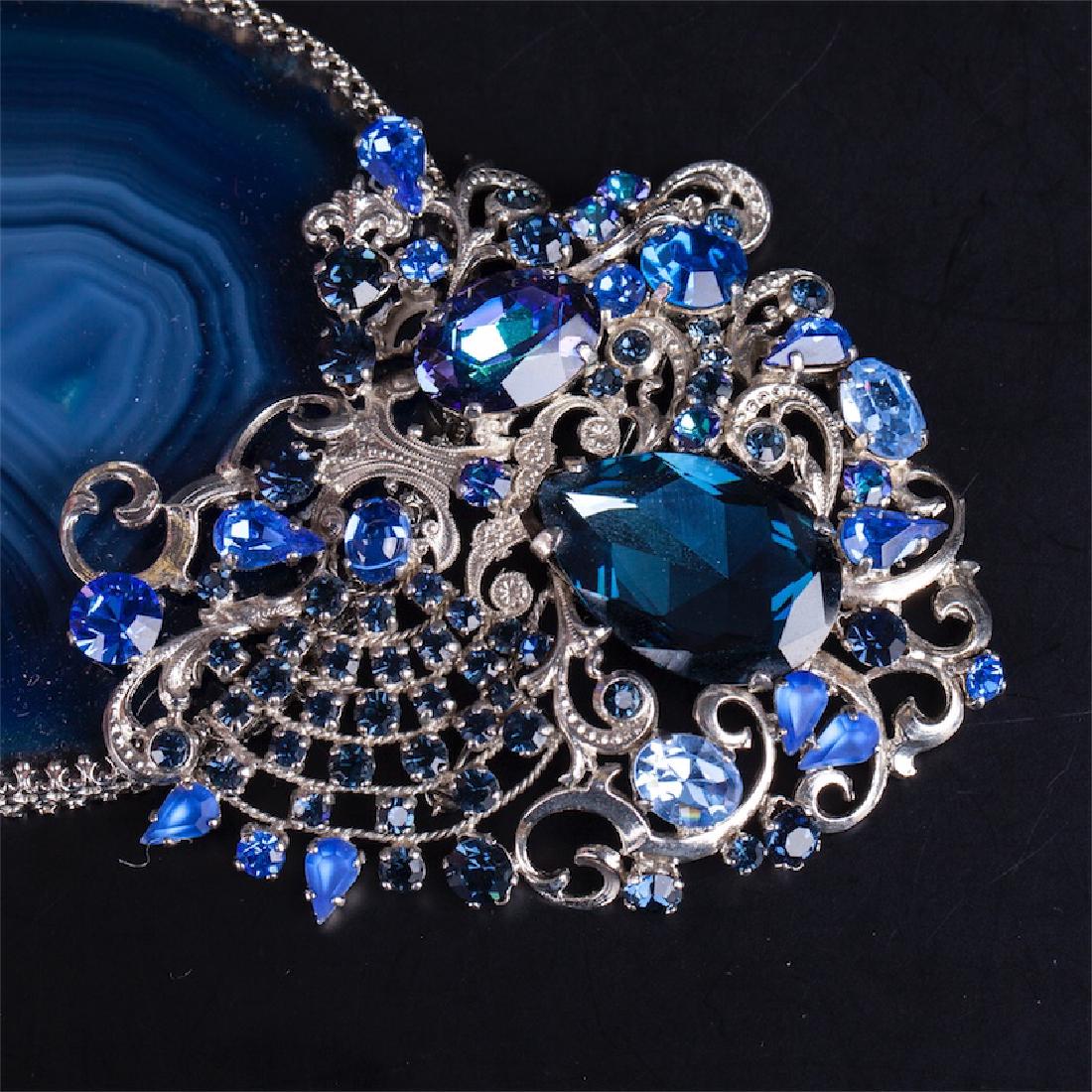 Christian Lacroix haute couture brooch with blue agate — image 3