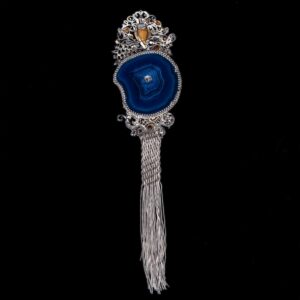 Christian Lacroix haute couture brooch with blue agate — image 4