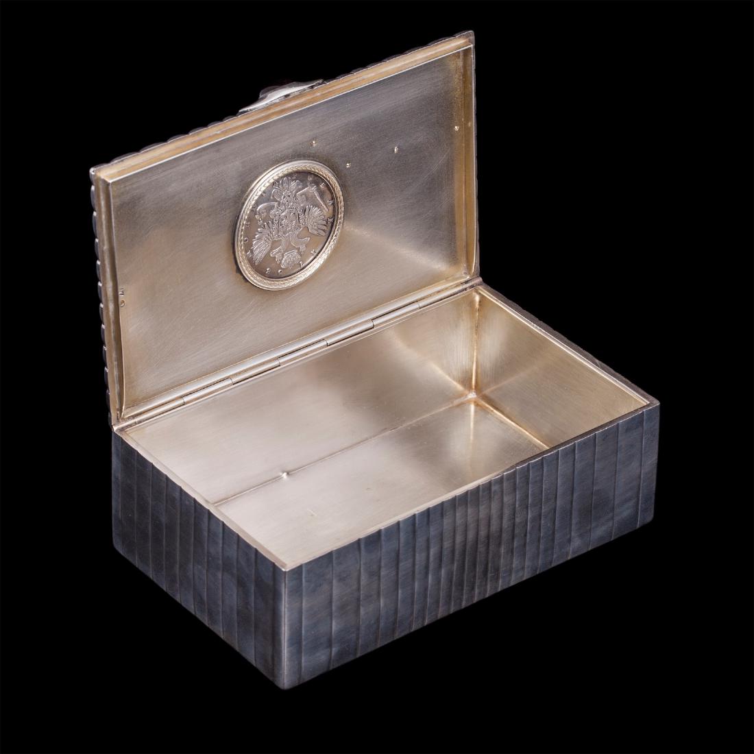 Neoclassical silver humidor by A. Wakeva — image 5