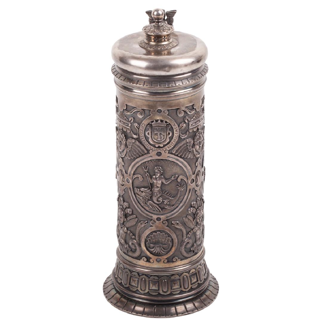 Russian cast silver-gilt tankard — image 2