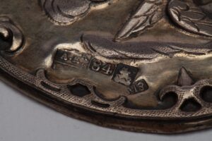 Russian oval Icon God Savaof. Makers mark MZ. Moscow. — image 2