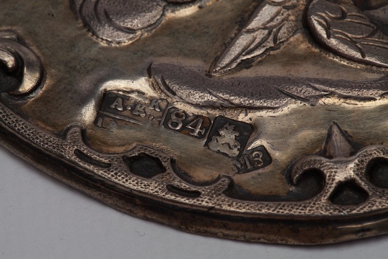 Russian oval Icon God Savaof. Makers mark MZ. Moscow. — image 2