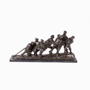 "Barge Haulers on the Volga" bronze sculpture by — image 1
