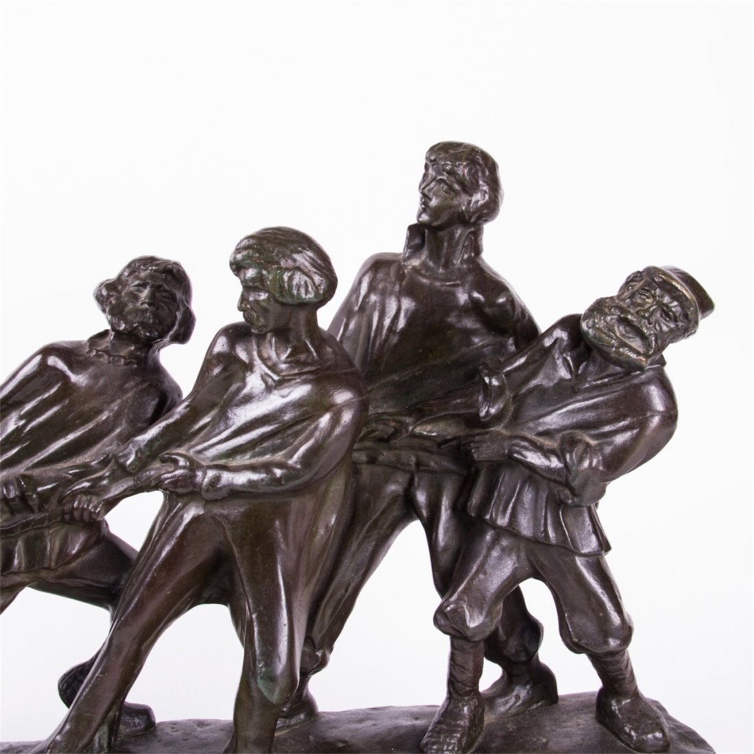 "Barge Haulers on the Volga" bronze sculpture by — image 2